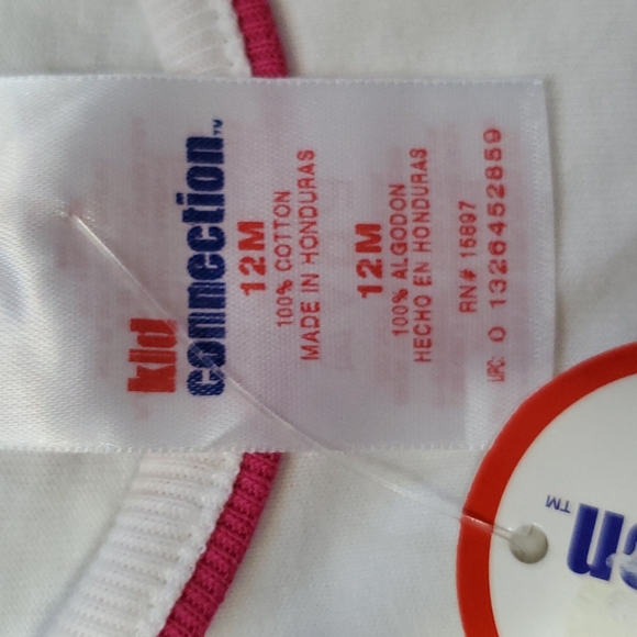 Kid Connection, Cutie-Fruity, white tee, cotton, size 12 months - Picture 4 of 9